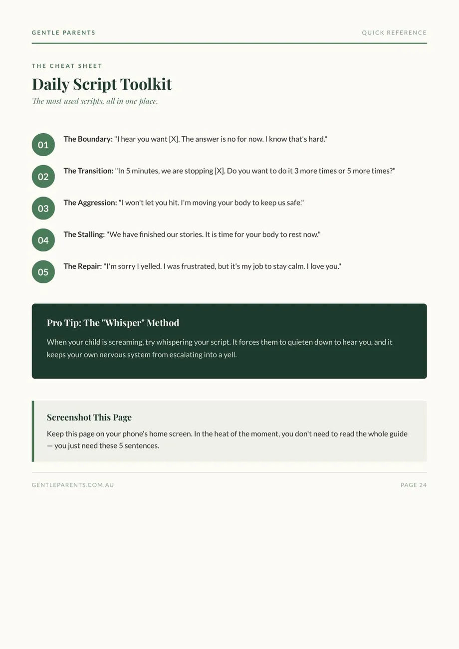 The Daily Script Toolkit, from the Gentle Boundary Scripts